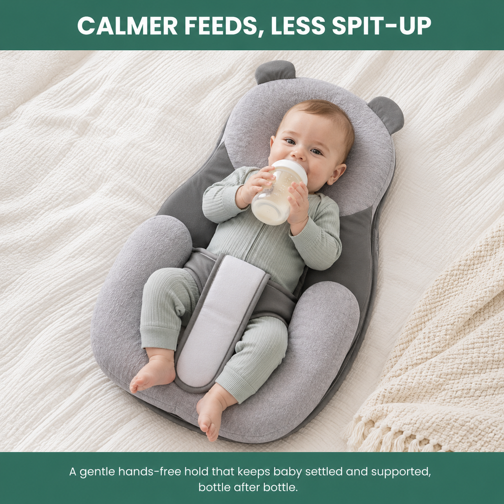 Avoria™ SleepNest - Newborn Reflux & Anti-Roll Sleep Nest - Ergonomic Wedge & Feeding Support