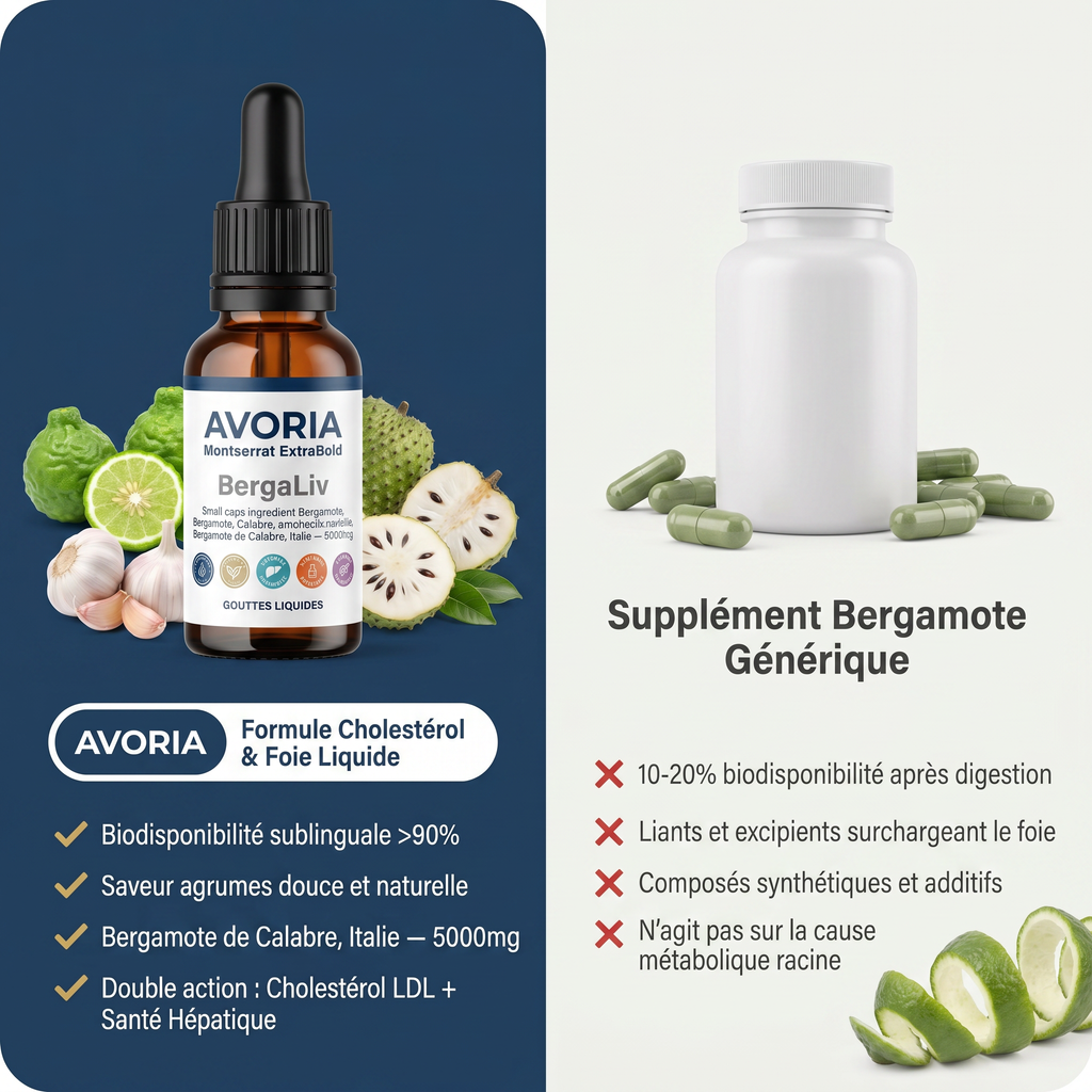 AVORIA™ BergaLiv — Formule Liquide Foie & Métabolisme